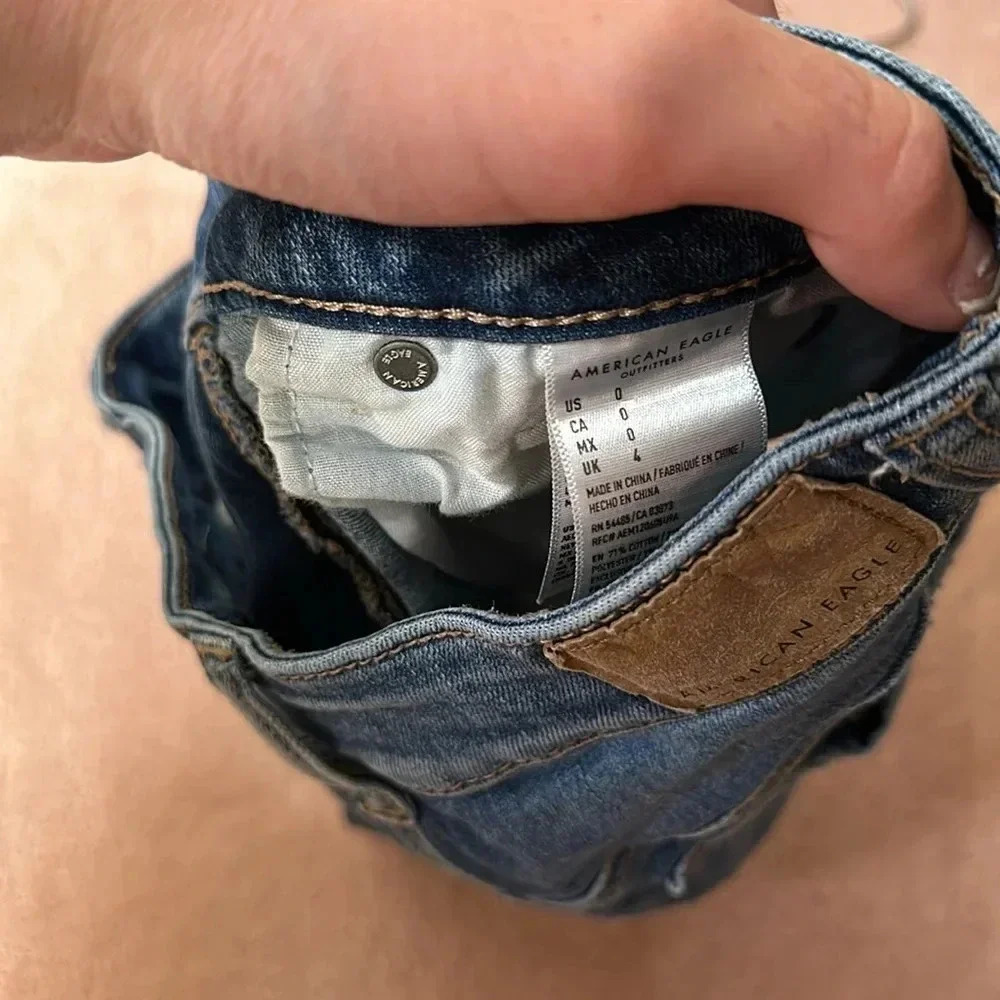 American Eagle Hi-Rise Shortie Denim Shorts - Picture 5 of 6